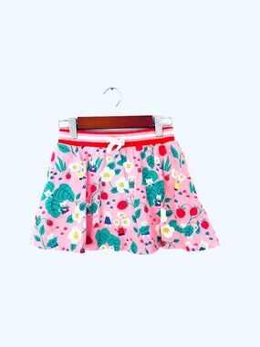 MINI BODEN Kittens & Strawberries Striped Waist Skort Sz 8-9Y